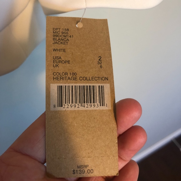 NWT Cremieux White blazer 2 - Picture 7 of 7